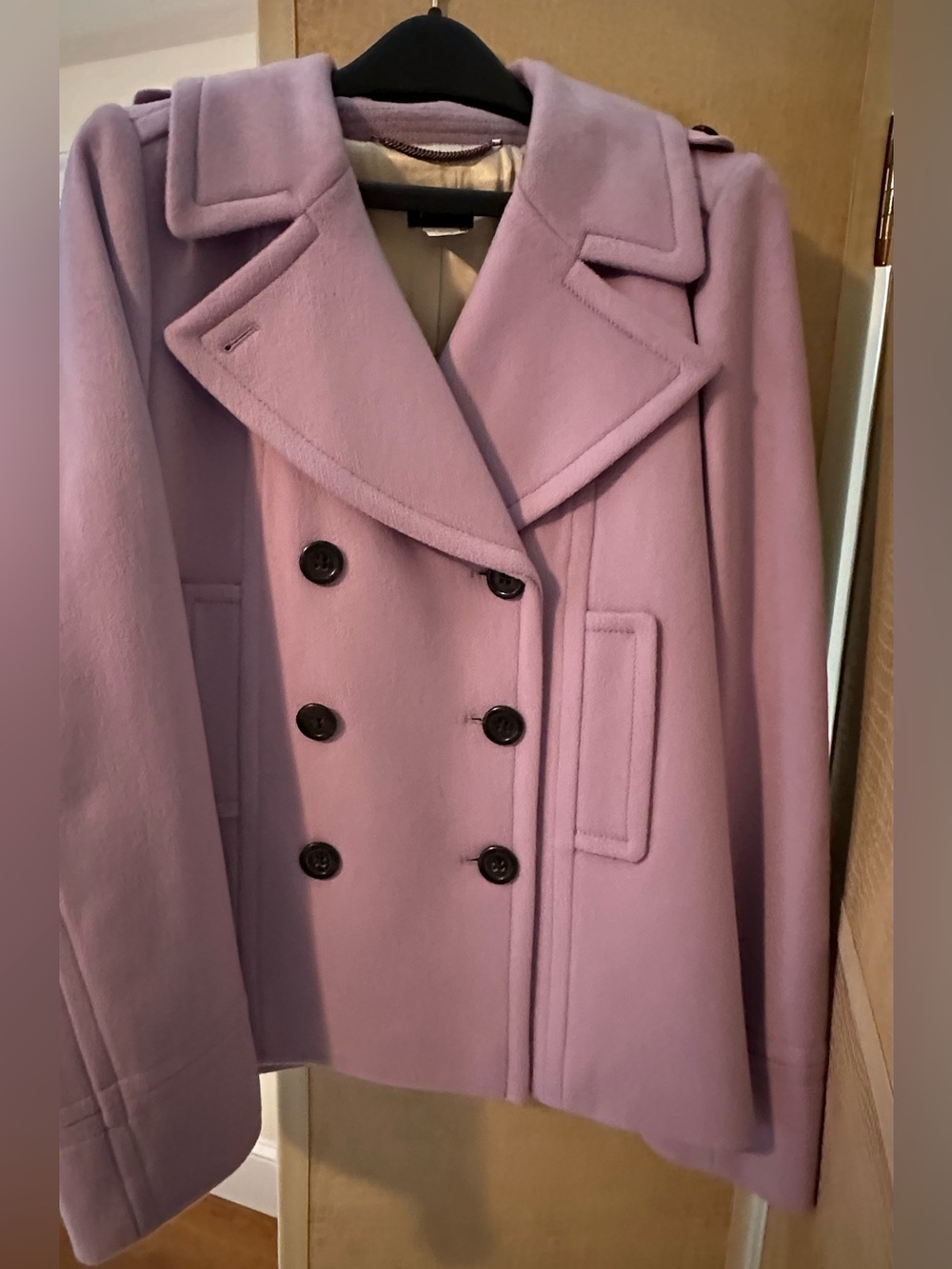 J. Crew Lavender Double-Breasted Pea Coat NWOT